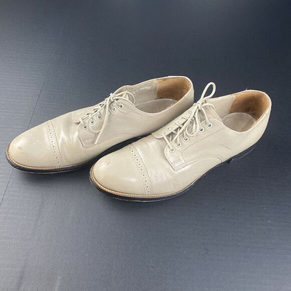 STACY ADAMS Men's  Leather‎ Lace-Up Oxfords Size 7.5 D 06292 Pre Owned - Picture 1 of 16